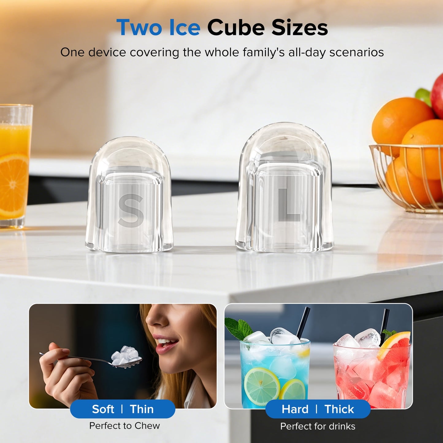 Big Sales Portable Ice Machine with Self-Cleaning for Home 8 Ice Cubes in 6 Mins