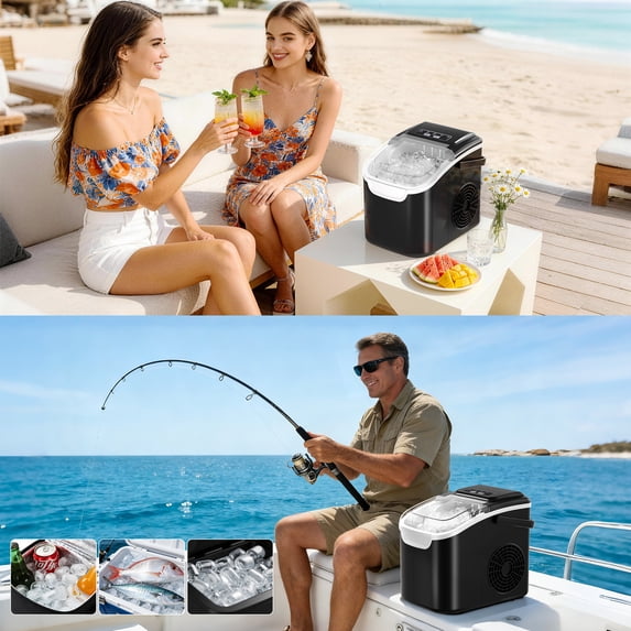 Big Sales Portable Ice Machine with Self-Cleaning for Home 8 Ice Cubes in 6 Mins