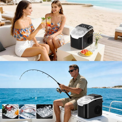 Big Sales Portable Ice Machine with Self-Cleaning for Home 8 Ice Cubes in 6 Mins