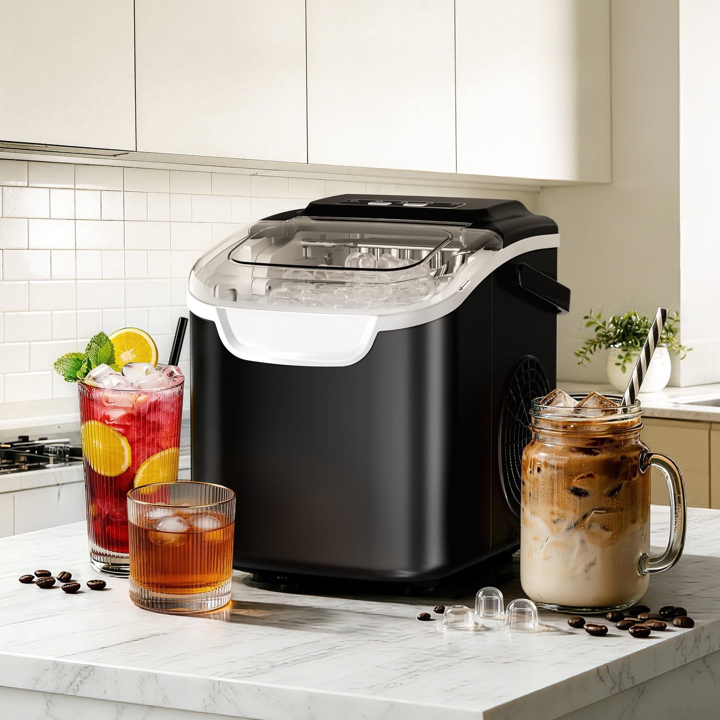 Big Sales Portable Ice Machine with Self-Cleaning for Home 8 Ice Cubes in 6 Mins