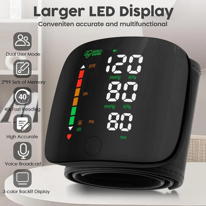 💖Smart Wrist Blood Pressure Monitor