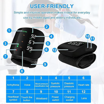 💖Smart Wrist Blood Pressure Monitor